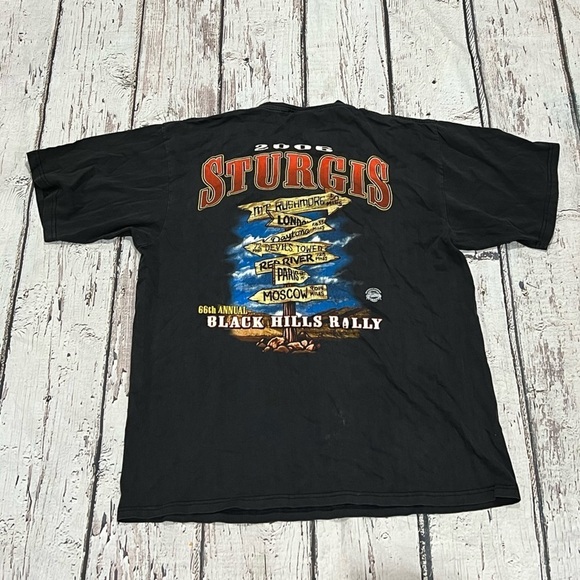 2006 Sturgis Bike Rally Motorcycle American Bike Crewneck Tee Tshirt - Picture 2 of 10